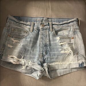 American Eagle Outfitters Women's Light Blue Denim Shorts